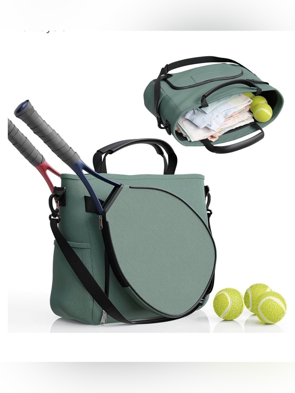 Acelvell Athletics Tennis Pickleball Racket Bag Sage Green